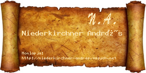 Niederkirchner András névjegykártya